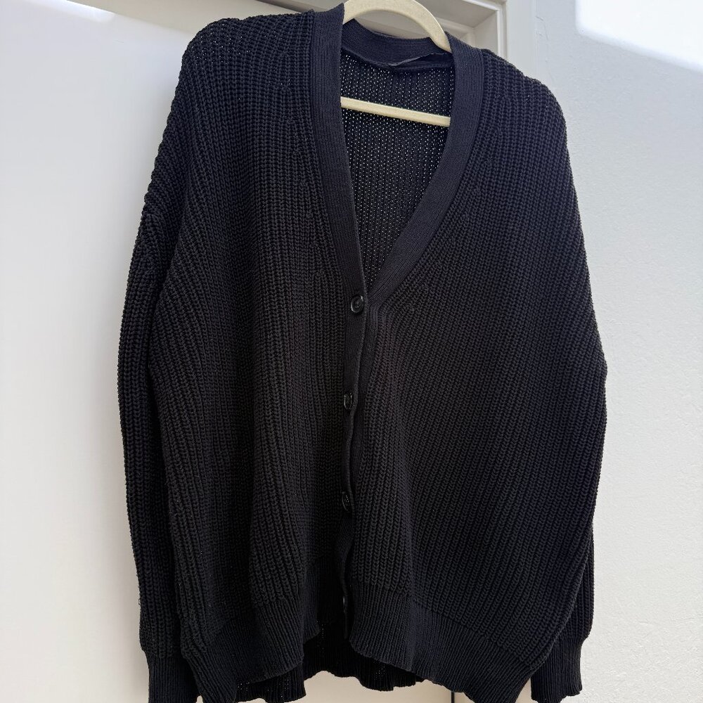 Jenni Kayne Cocoon Cardigan - Black Cotton S